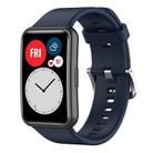 For Huawei Watch Fit New Solid Color Silicone Watch Band(Midnight Blue) - 1