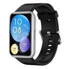 For Huawei Watch Fit Solid Color Silicone Watch Band(Black) - 1