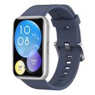 For Huawei Watch Fit Solid Color Silicone Watch Band(Blue Gray) - 1
