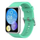 For Huawei Watch Fit Solid Color Silicone Watch Band(Green) - 1