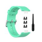 For Huawei Watch Fit Solid Color Silicone Watch Band(Green) - 2
