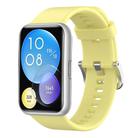For Huawei Watch Fit Solid Color Silicone Watch Band(Milky Yellow) - 1