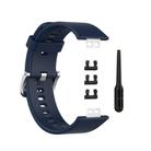 For Huawei Watch Fit Solid Color Silicone Watch Band(Midnight Blue) - 2