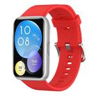 For Huawei Watch Fit Solid Color Silicone Watch Band(Red) - 1