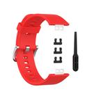 For Huawei Watch Fit Solid Color Silicone Watch Band(Red) - 2