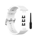For Huawei Watch Fit Special Edition Solid Color Silicone Watch Band(White) - 2