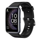 For Huawei Watch Fit Special Edition Solid Color Silicone Watch Band(Black) - 1