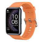 For Huawei Watch Fit Special Edition Solid Color Silicone Watch Band(Orange) - 1