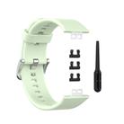 For Huawei Watch Fit Special Edition Solid Color Silicone Watch Band(Light Green) - 2