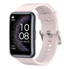 For Huawei Watch Fit Special Edition Solid Color Silicone Watch Band(Pink) - 1