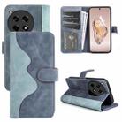 For OnePlus 12R Stitching Horizontal Flip Leather Phone Case(Blue) - 1