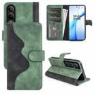 For OnePlus Ace 3V Stitching Horizontal Flip Leather Phone Case(Green) - 1