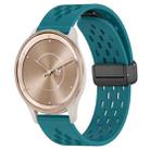 For GarminMove Trend 20mm Folding Magnetic Clasp Silicone Watch Band(Hidden Green) - 1