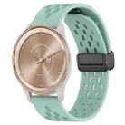 For GarminMove Trend 20mm Folding Magnetic Clasp Silicone Watch Band(Teal) - 1