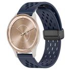 For GarminMove Trend 20mm Folding Magnetic Clasp Silicone Watch Band(Midnight Blue) - 1