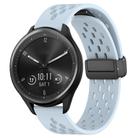 For Garmin Vivomove Sport 20mm Folding Magnetic Clasp Silicone Watch Band(Light Blue) - 1