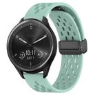 For Garmin Vivomove Sport 20mm Folding Magnetic Clasp Silicone Watch Band(Teal) - 1