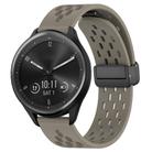 For Garmin Vivomove Sport 20mm Folding Magnetic Clasp Silicone Watch Band(Space Ash) - 1