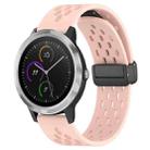 For Garmin Vivoactive3 20mm Folding Magnetic Clasp Silicone Watch Band(Pink) - 1