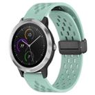 For Garmin Vivoactive3 20mm Folding Magnetic Clasp Silicone Watch Band(Teal) - 1