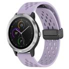For Garmin Vivoactive3 20mm Folding Magnetic Clasp Silicone Watch Band(Purple) - 1