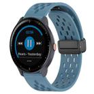 For Garmin Vivoactive3 Music 20mm Folding Magnetic Clasp Silicone Watch Band(Blue) - 1