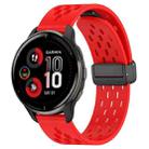 For Garmin Venu 2 Plus 20mm Folding Magnetic Clasp Silicone Watch Band(Red) - 1