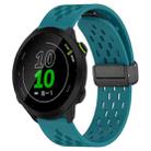 For Garmin Forerunner 158 20mm Folding Magnetic Clasp Silicone Watch Band(Hidden Green) - 1