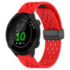 For Garmin Forerunner 158 20mm Folding Magnetic Clasp Silicone Watch Band(Red) - 1