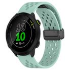 For Garmin Forerunner 158 20mm Folding Magnetic Clasp Silicone Watch Band(Teal) - 1
