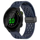 For Garmin Forerunner 158 20mm Folding Magnetic Clasp Silicone Watch Band(Midnight Blue) - 1