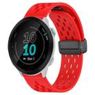 For Garmin Forerunner 55 20mm Folding Magnetic Clasp Silicone Watch Band(Red) - 1