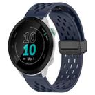 For Garmin Forerunner 55 20mm Folding Magnetic Clasp Silicone Watch Band(Midnight Blue) - 1