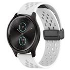 For Garmin VivoMove Style 20mm Folding Magnetic Clasp Silicone Watch Band(White) - 1