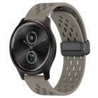 For Garmin VivoMove Style 20mm Folding Magnetic Clasp Silicone Watch Band(Space Ash) - 1