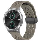 For Garmin VivoMove Luxe 20mm Folding Magnetic Clasp Silicone Watch Band(Space Ash) - 1