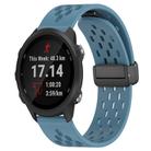For Garmin Forerunner 245 20mm Folding Magnetic Clasp Silicone Watch Band(Blue) - 1