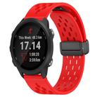 For Garmin Forerunner 245 20mm Folding Magnetic Clasp Silicone Watch Band(Red) - 1