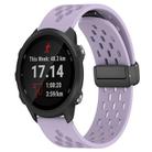 For Garmin Forerunner 245 20mm Folding Magnetic Clasp Silicone Watch Band(Purple) - 1