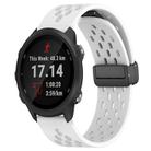 For Garmin Forerunner 245 Music 20mm Folding Magnetic Clasp Silicone Watch Band(White) - 1