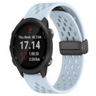 For Garmin Forerunner 245 Music 20mm Folding Magnetic Clasp Silicone Watch Band(Light Blue) - 1