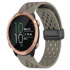For Garmin Forerunner 645 20mm Folding Magnetic Clasp Silicone Watch Band(Space Ash) - 1