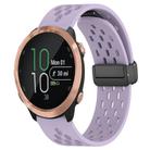 For Garmin Forerunner 645 20mm Folding Magnetic Clasp Silicone Watch Band(Purple) - 1