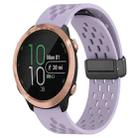 For Garmin Forerunner 645 Music 20mm Folding Magnetic Clasp Silicone Watch Band(Purple) - 1