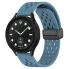 For Samsung Galaxy watch 5 Pro Golf Edition 20mm Folding Magnetic Clasp Silicone Watch Band(Blue) - 1