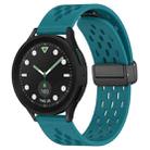 For Samsung Galaxy watch 5 Golf Edition 20mm Folding Magnetic Clasp Silicone Watch Band(Hidden Green) - 1