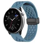 For Amazfit GTR Mini 20mm Folding Magnetic Clasp Silicone Watch Band(Blue) - 1