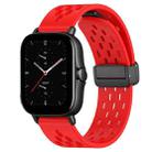 For Amazfit GTS 2E 20mm Folding Magnetic Clasp Silicone Watch Band(Red) - 1