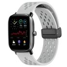 For Amazfit GTS 2 Mini 20mm Folding Magnetic Clasp Silicone Watch Band(Light Grey) - 1