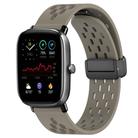 For Amazfit GTS 2 Mini 20mm Folding Magnetic Clasp Silicone Watch Band(Space Ash) - 1